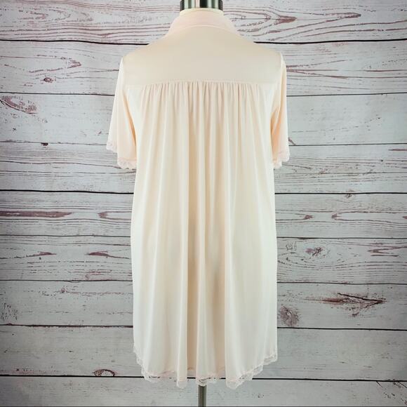 Shadowline vintage nightgown robe lace sheer - Picture 10 of 14